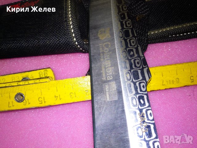 Columbia JinLang Company USA SABER SA23 КРАСИВ СТИЛЕН МАРКОВ ЗДРАВ ЛОВЕН НОЖ с КАНИЯ 26269, снимка 7 - Ножове - 44009791