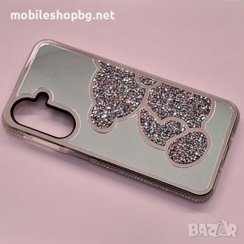 Samsung Galaxy A17 кръб с Мече и камъчета розов огледален, снимка 2 - Резервни части за телефони - 52901835