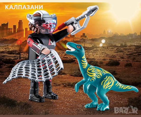 Playmobil - Велосираптор и ловец на динозаври 70693 , снимка 2 - Конструктори - 33603633