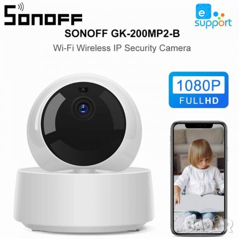 SONOFF GK WiFi, охранителна камера за сигурност, нощно виждане, видеонаблюдение, сот, бебефон, аларм, снимка 6 - IP камери - 33681257