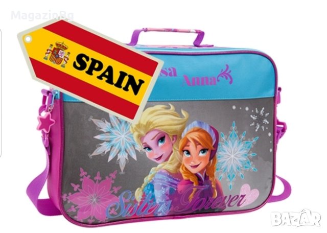 Чанта за рамо Disney Frozen - Елза и Анна от Замръзналото кралство, 38х27х7 см, снимка 1 - Други - 43428500