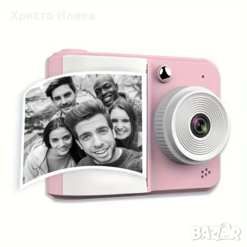 Фотоапарат Моментална детска камера 1080P, Фотопринтер с много функции Син Розов Бял, снимка 12 - Друга електроника - 49805664