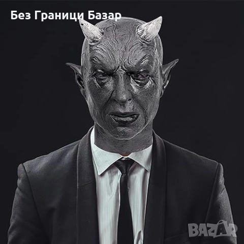 Нова Реалистична Демонска Маска за Възрастни Хелоуин Парти маскарад карнавал костюм, снимка 8 - Други - 52079137