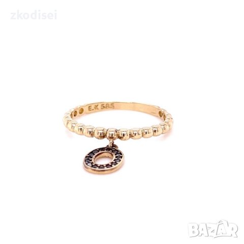 Златен дамски пръстен 1,69гр. размер:57 14кр. проба:585 модел:21891-5, снимка 1 - Пръстени - 44086548