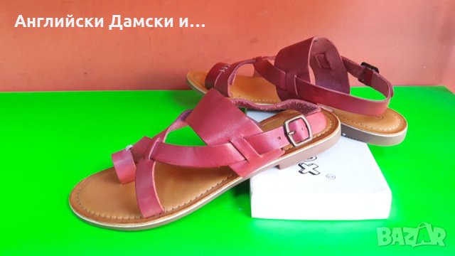 Английски дамски сандали естествена кожа-2 цвята, снимка 8 - Сандали - 28580151