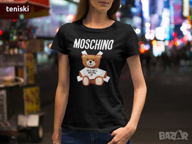Тениска Moschino Bear принт Дамски и детски Различни модели, снимка 5 - Тениски - 30979974