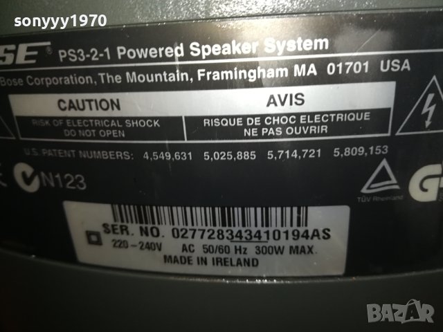 BOSE PS3-2-1 POWERED SUBWOOFER-MADE IN IRELAND-ВНОС SWISS 2911231630, снимка 15 - Тонколони - 43200210