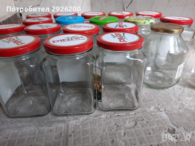 Стъклени буркани с капачки 1литър, снимка 11 - Прибори за хранене, готвене и сервиране - 37834836