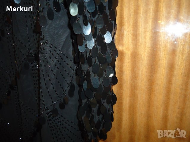 Дамска елегантна черна рокля с пайети, снимка 4 - Рокли - 27340614