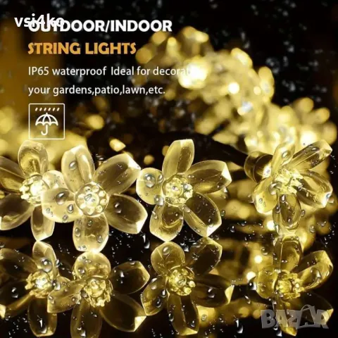 Соларни LED лампички във формат на цветенца, снимка 2 - Соларни лампи - 48263309