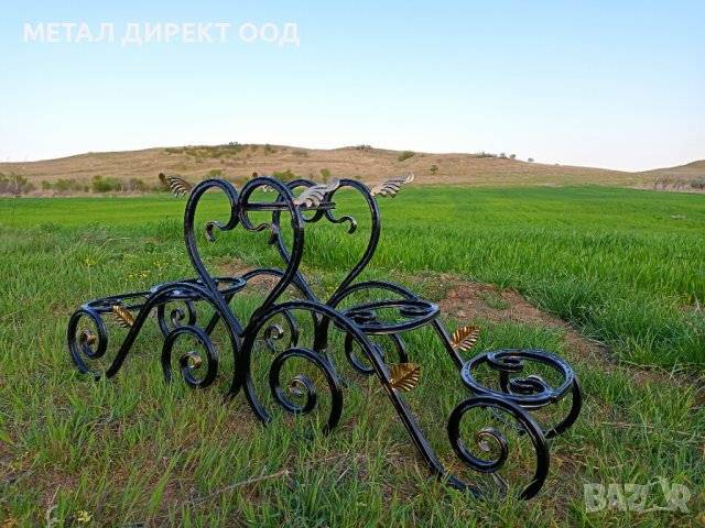 Цветарник от ковано желязо за 5 саксии