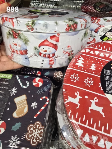 коледни метални кутии , снимка 2 - Кутии за съхранение - 52807735