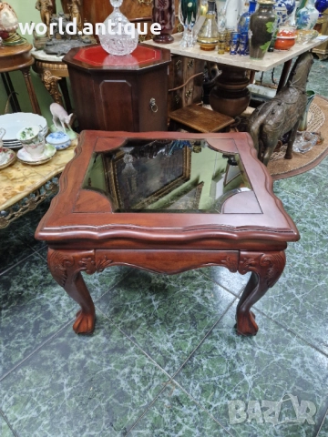 Уникална антикварна дървена английска маса Чипъндейл , снимка 2 - Маси - 52322963