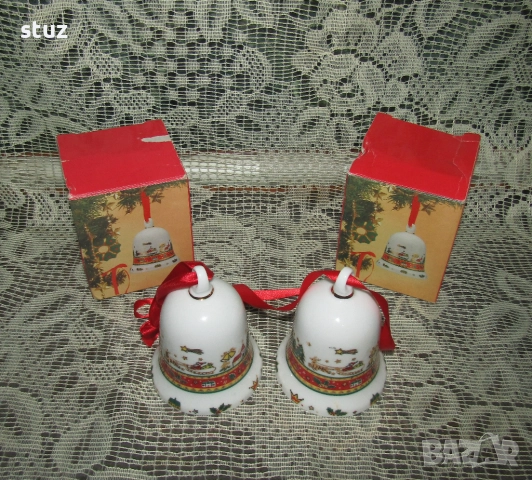 Порцеланови звънчета, камбанки, с коледни мотиви, нови, снимка 2 - Декорация за дома - 52589448