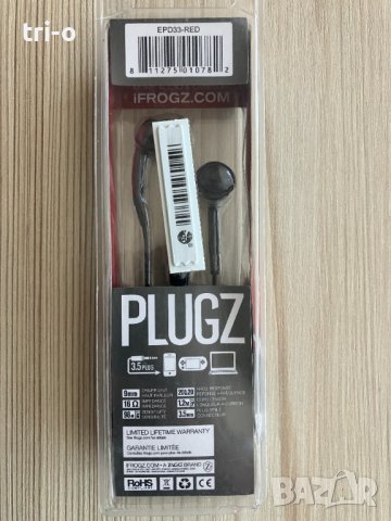 iFrogz EarPollution Plugz кабелни слушалки 3,5 мм - червени (EPD33-RED), снимка 7 - Слушалки и портативни колонки - 43913506