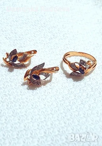 Руски златен комплект , снимка 16 - Колиета, медальони, синджири - 48028318