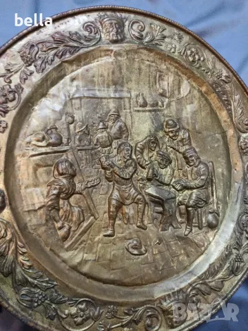 СТАРО ОРОМНО РЕЛЕФНО ПАНО ЗА СТЕНА -64 СМ, снимка 4 - Антикварни и старинни предмети - 48978453