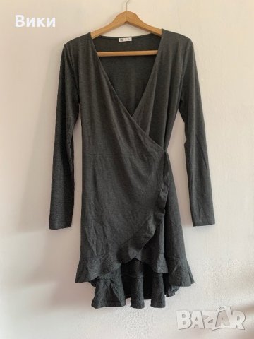 Сива красива рокля, снимка 4 - Рокли - 26877324