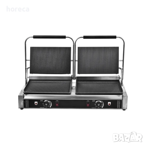ПРОМОЦИЯ -10% Електрически контактен грил, две зони - оребрени