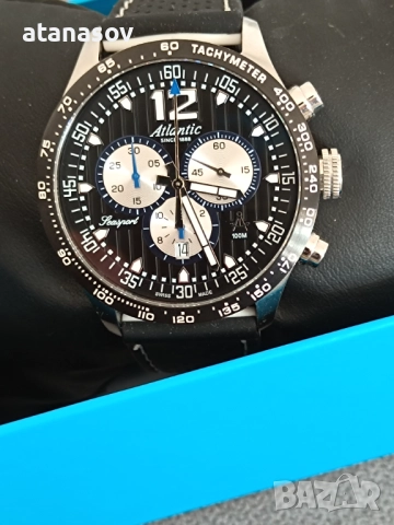 Atlantic chronograph swiss made., снимка 2 - Мъжки - 52065311