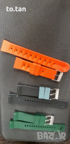Силиконови каишки 20мм, снимка 3 - Каишки за часовници - 53378007