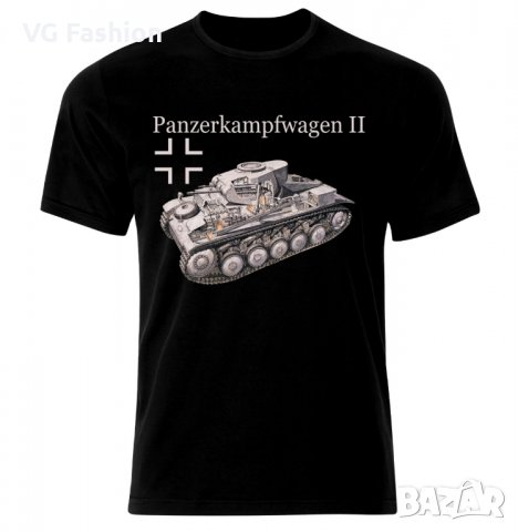 Мъжка Тениска Танк Тигър PzKpfw 2 Tank Panzer Armure WW2 Army War Wehrmacht, снимка 1 - Тениски - 28312190
