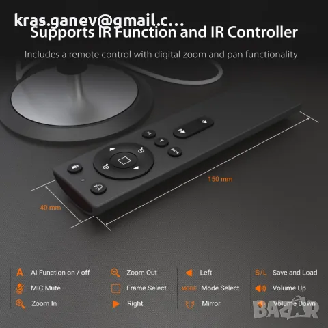 j5create JVU368-360 AI-контролирана уеб камера, снимка 6 - Камери - 47748376