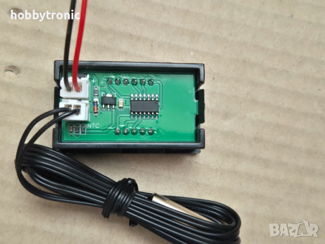 Цифров LED термометър за вграждане -50⁰..110⁰, зелен, снимка 2 - Друга електроника - 48876618