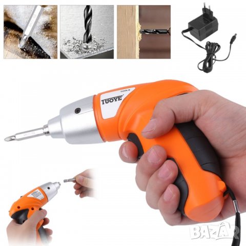 Aкумулаторна отвертка 4.8 V с LED лампа TUOYE, снимка 9 - Отвертки - 33031564