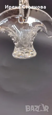 Малка кристална кошничка за декорация, снимка 2 - Декорация за дома - 48095798