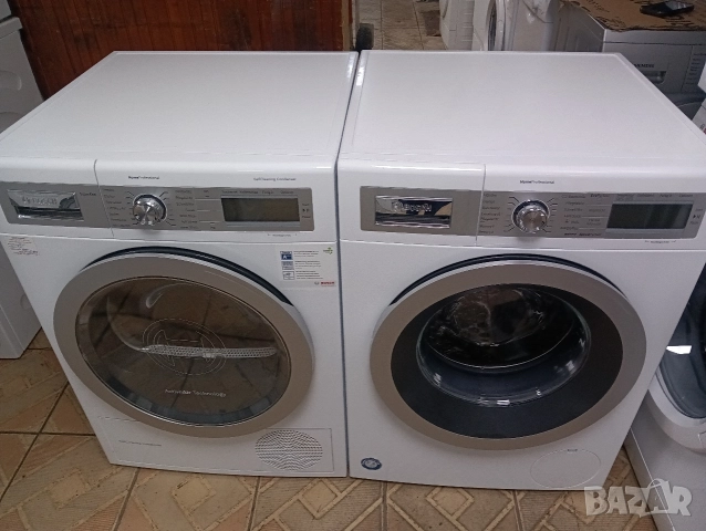 Комплект пералня и сушилня с термопомпа Бош Bosch Home Professional A+++ 8кг Made in Germany 