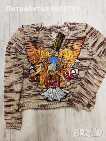Дамски плетен пуловер, снимка 3 - Блузи с дълъг ръкав и пуловери - 34848577