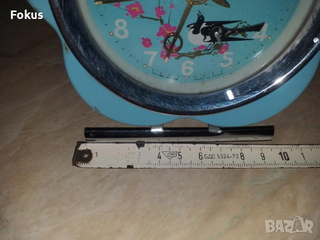 Стар анимиран китайски часовник будилник с лястовичка, снимка 7 - Антикварни и старинни предмети - 53279579