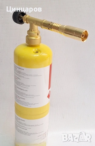 Горелка с флакон мап газ 400гр., темп. над 2100°C. Топене, спояване, подгрев , снимка 2 - Други машини и части - 53563777