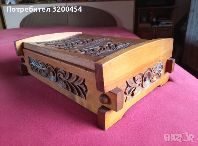 Продавам старинна декоративна дърворезби вана кутия за бижута , снимка 12 - Антикварни и старинни предмети - 53133788