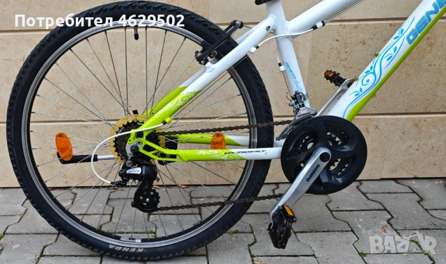 Продавам австрийски алуминиев велосипед Genesis Lara 26" отличмо състояние и външен вид, снимка 4 - Велосипеди - 53610182