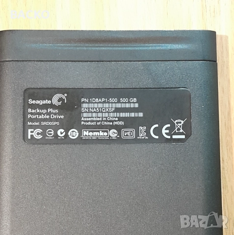 Външен хард диск 500Gb 2,5" SEAGATE, снимка 3 - Твърди дискове - 52925881