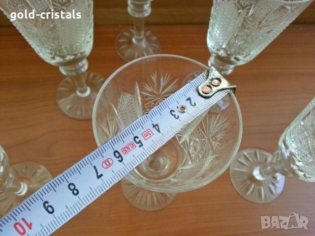 Кристални чаши Ропотамо , снимка 4 - Антикварни и старинни предмети - 30375655