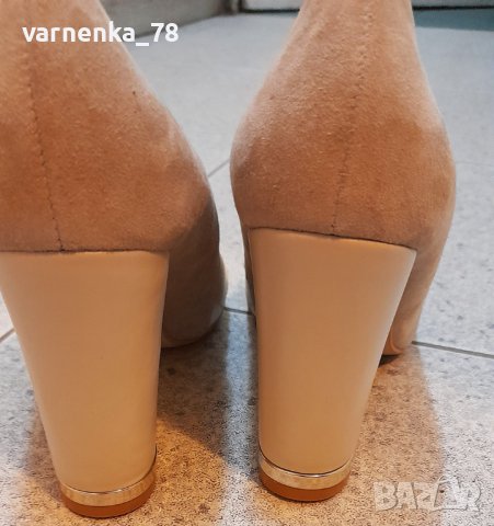 Дамски НОВИ обувки на ток - ествественa кожа бежов - 37 номер, снимка 3 - Дамски обувки на ток - 40833371