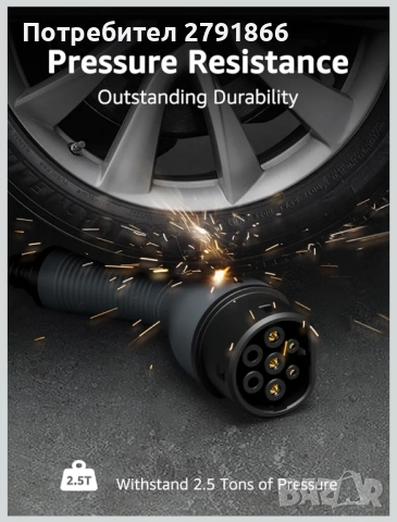 Кабел за зареждане на електрически превозни средства тип 2 Bokman 32A / 22KW / 3 фази / 5 метра, снимка 9 - Аксесоари и консумативи - 52394881