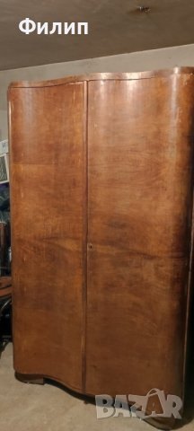 Стар двукрилен гардероб от масив на 80-90г., снимка 4 - Антикварни и старинни предмети - 44031603