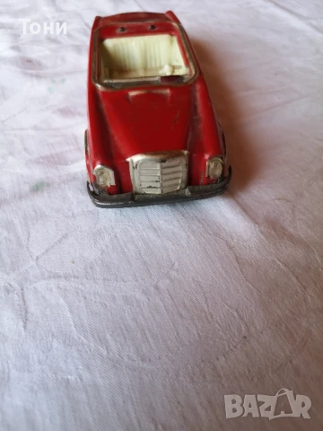 Ламаринена стара играчка Мерцедес с механизъм, снимка 3 - Колекции - 51137284