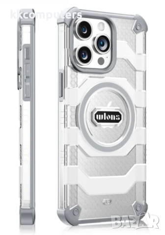 Калъф Wlons Hard Armor с MagSafe / Сив-прозрачен / за iPhone 16 Pro 6.3 Баркод : 3132958