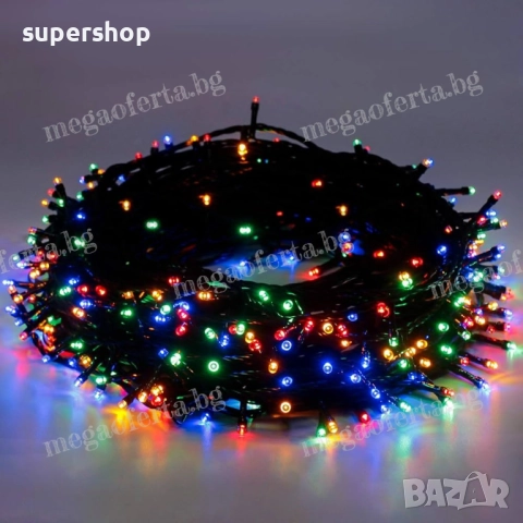 Светлинна верига 50м. от 250 Led коледни лампички RGB многоцветни, снимка 2 - Други - 52424233