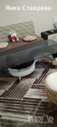 Стъклена холна маса с две табуретки,само за Ямбол и региона., снимка 2 - Маси - 50625876