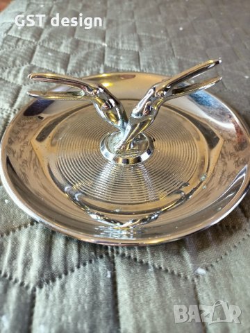 РЯДЪК ПЕПЕЛНИК Hamilton Vintage 1950's Art Deco Chrome Pelican Ashtray, снимка 5 - Други - 35443771