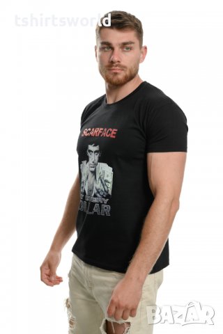 Нова мъжка тениска с дигитален печат на Белязаният (Scarface), снимка 6 - Тениски - 37670088