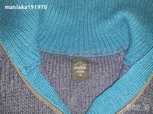 Vikafjell (М) дебел вълнен пуловер за лов риболов 100% Wool , снимка 8 - Пуловери - 43959051