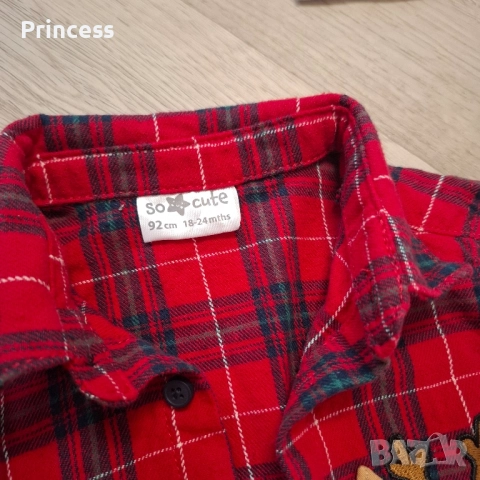 Коледни ризи 92 и 98 размер, снимка 3 - Детски ризи - 51986387