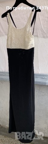 Рокля елегантна дълга горната час с бяла дантела от зад отворена с презрамки , снимка 2 - Рокли - 43445916